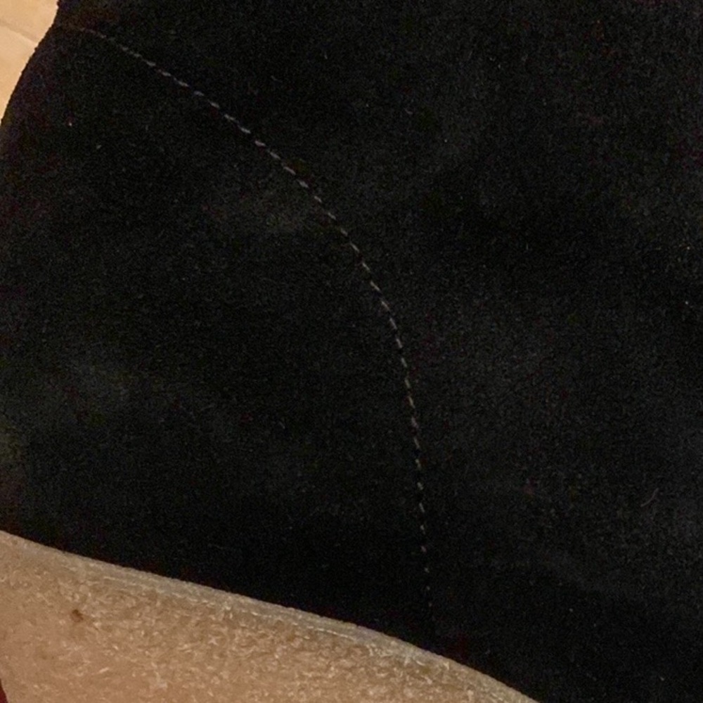 J. CREW MacAlister Black Suede Wedge Ankle Boots - Picture 9 of 14